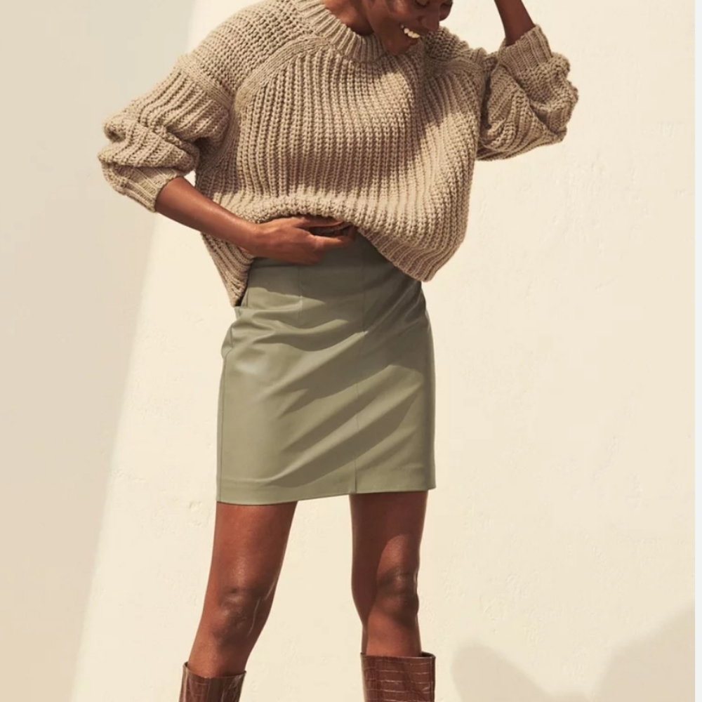 Faux leather skirt from H&M size 48